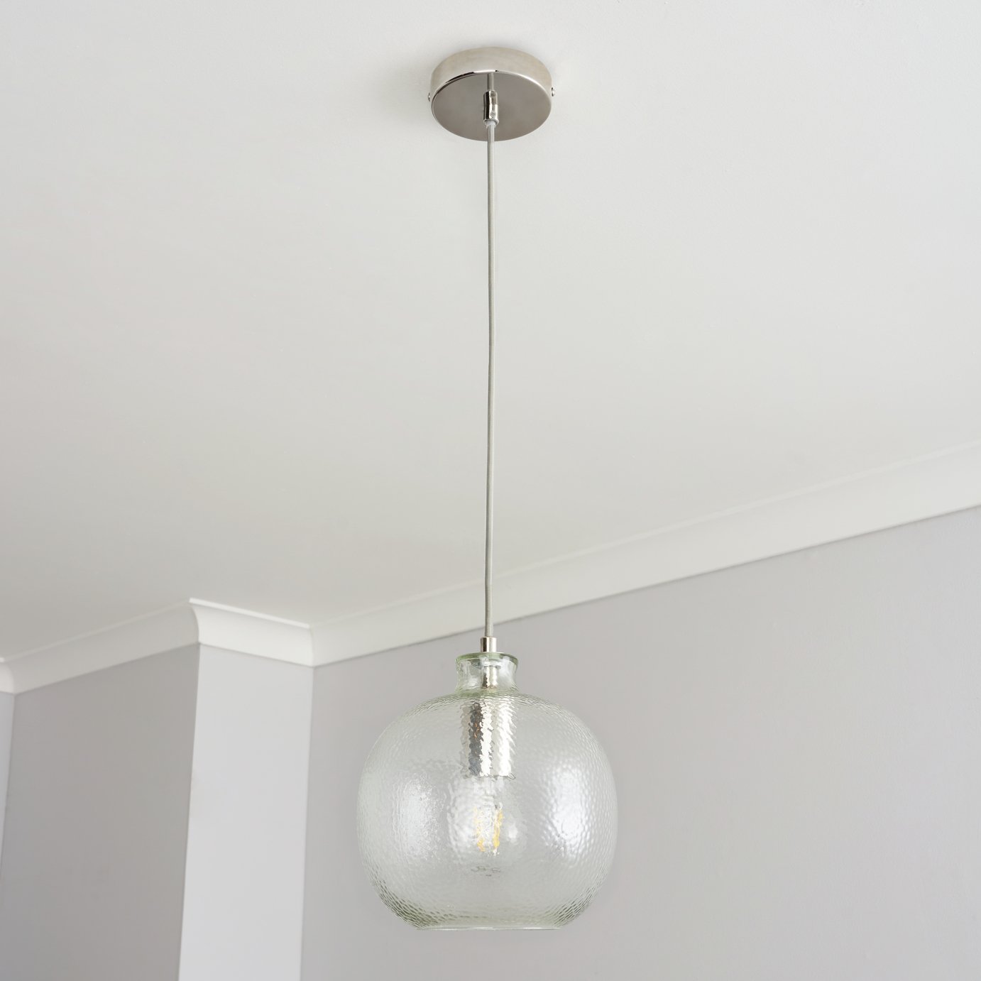 BHS Valeire Glass Pendant Light - Clear