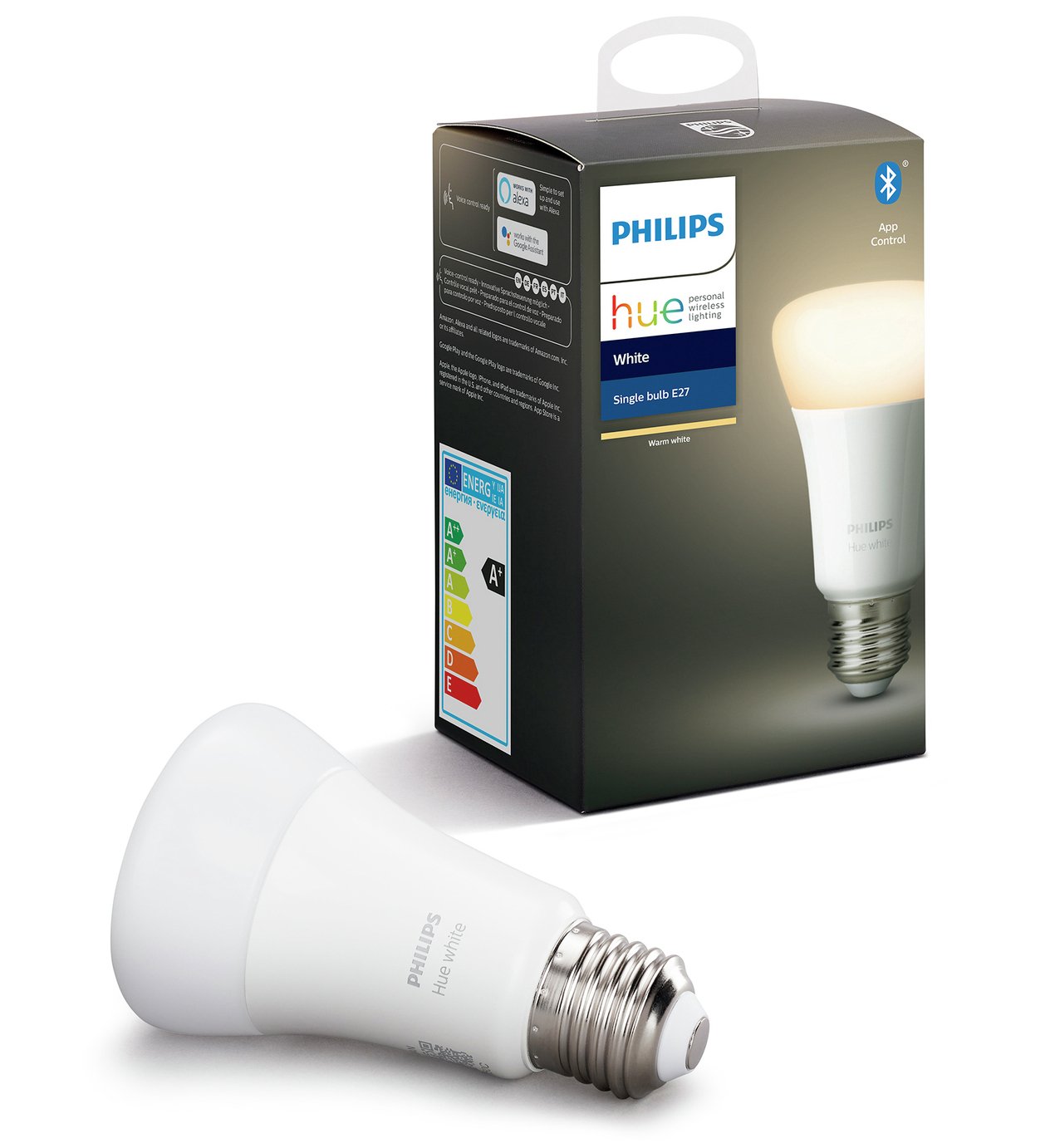 Philips Hue E27 White Smart Bulb with Bluetooth