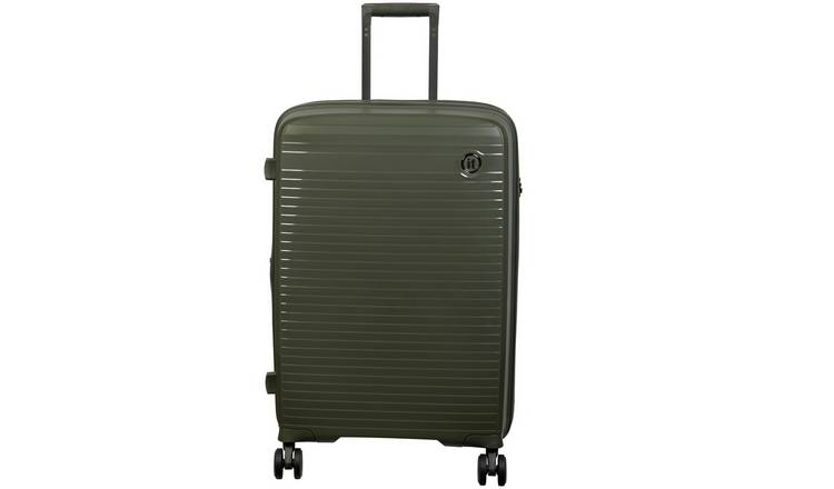 IT Hard Light Weight Expand Cabin 8 Wheel Suitcase - Olive