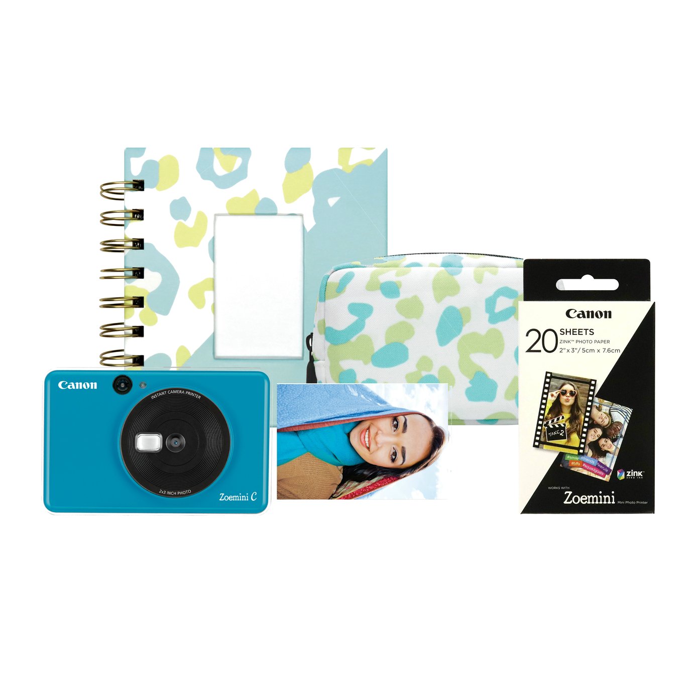 Canon Zoemini C Sticker Instant Camera Bundle - Blue