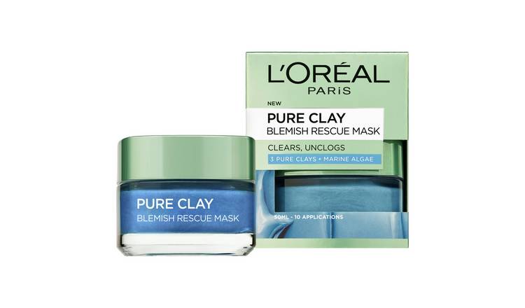 L'Oreal Pure Clay Blue Blemish Mask - 50ml