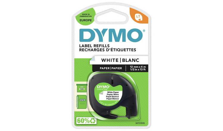 Dymo LetraTag Paper Tape - White