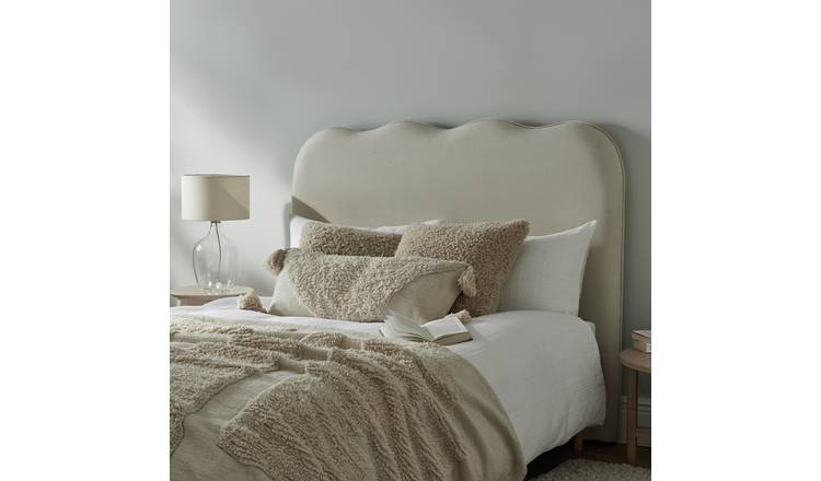 Buy Habitat Onda Linen Double Headboard - Natural, Headboards