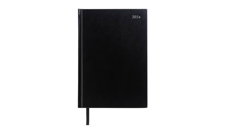 Home A5 Day To Page Black Hardbound Diary