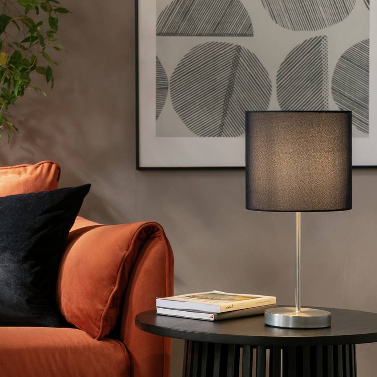Argos Home Satin Stick Table Lamp - Jet Black 0