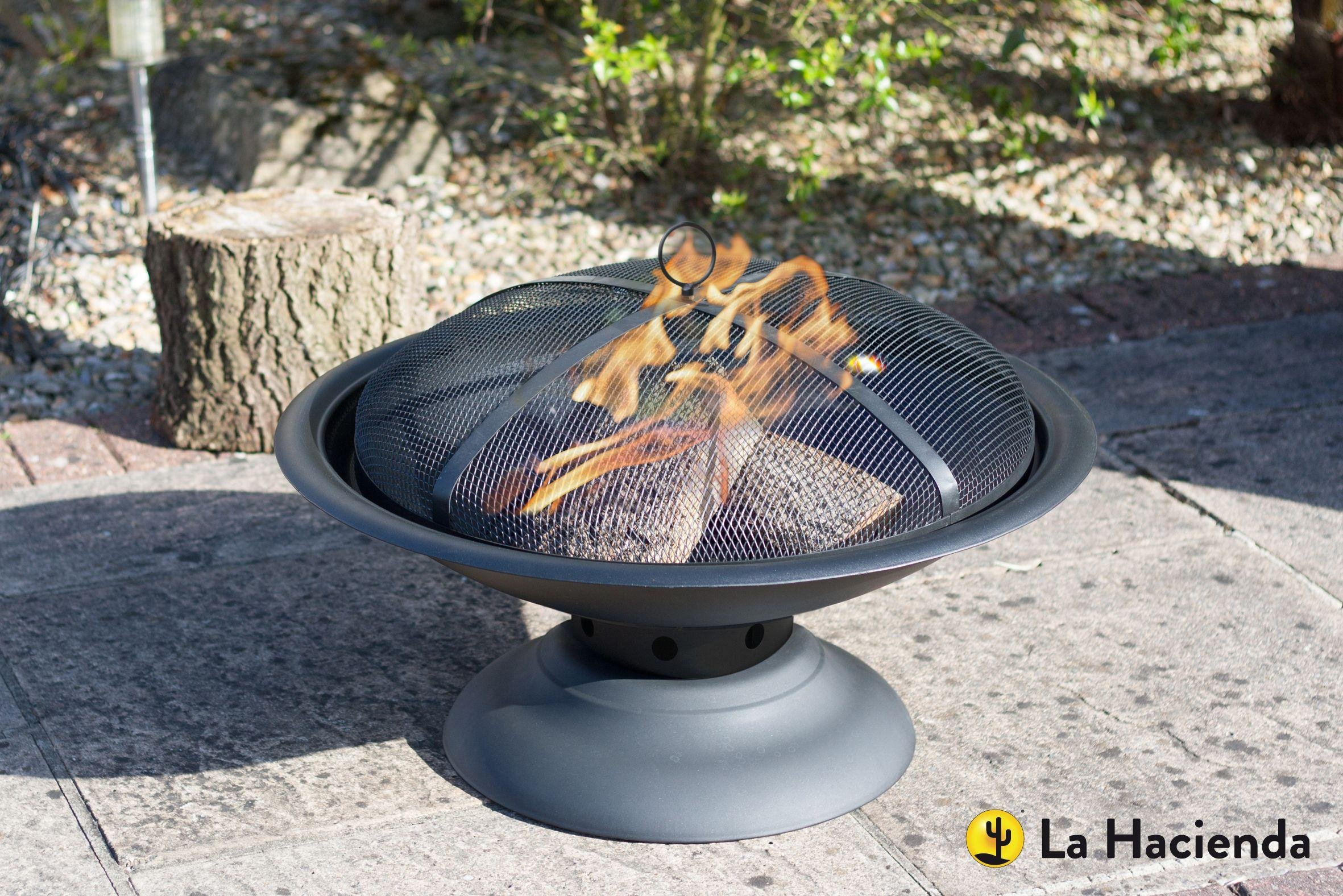 La Hacienda Large Steel Firepit with Pedestal Stand at Argos Reviews