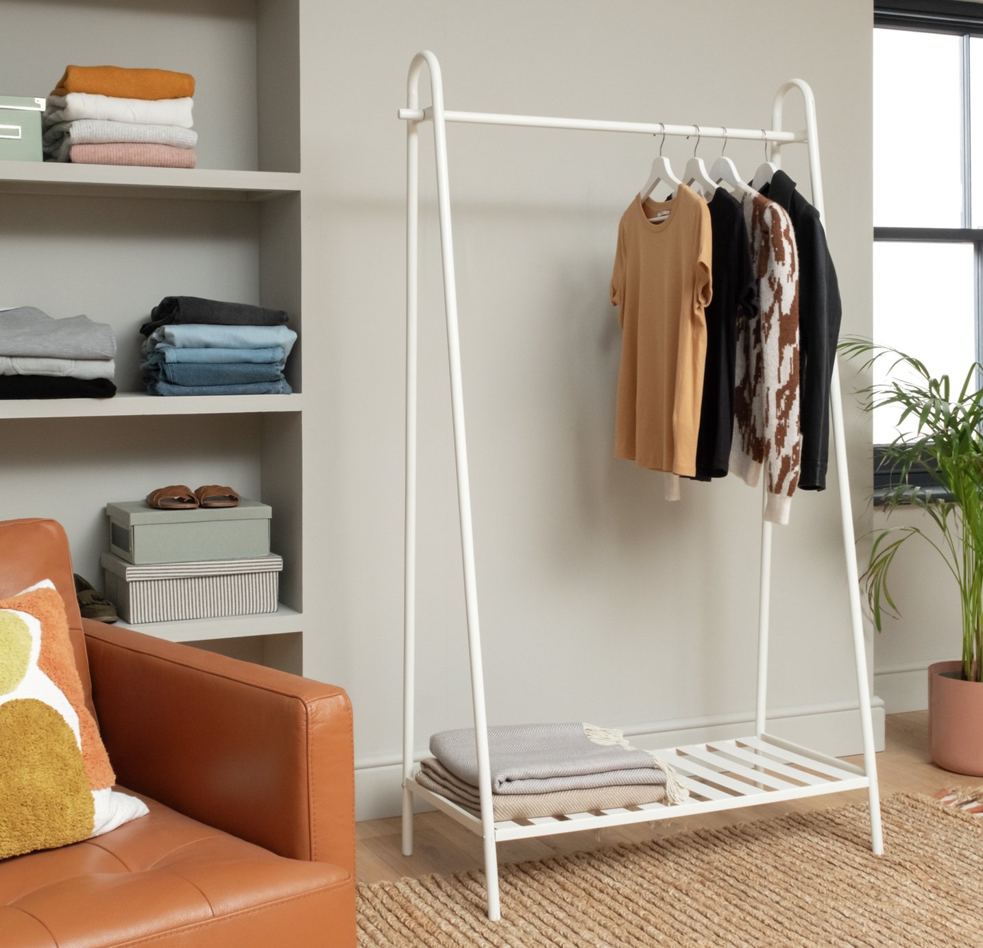 Habitat Turner Tall Clothes Rail - White