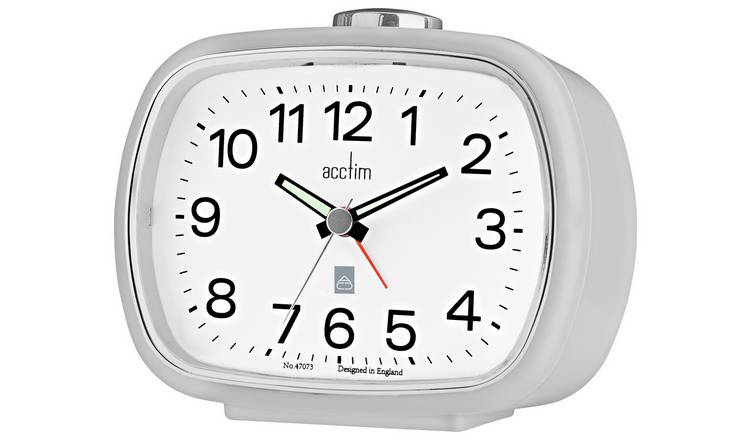 Acctim Camilie Analogue Alarm Clock - Grey