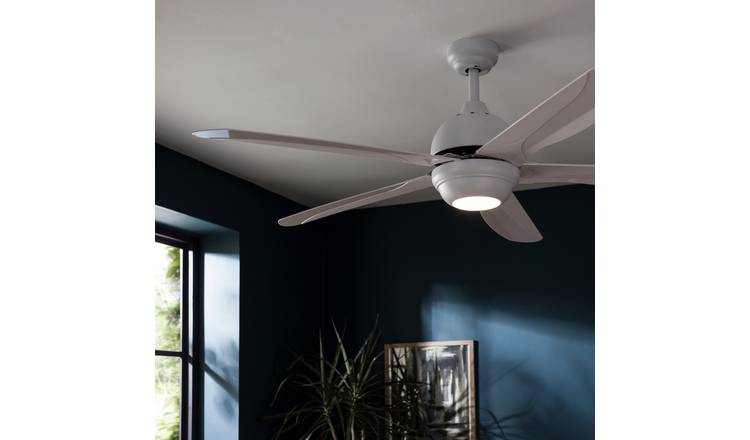 Buy Argos Home Modern Remote Control Ceiling Fan - White, Ceiling fans