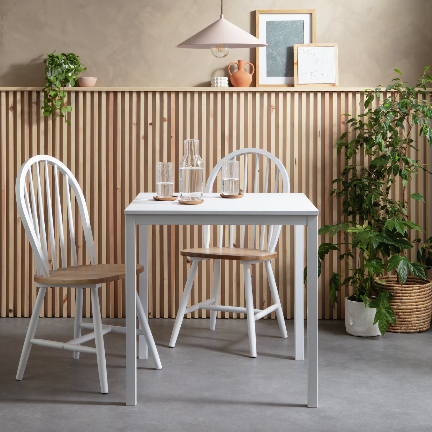 Argos Home Toby 2 Seater Dining Table - White