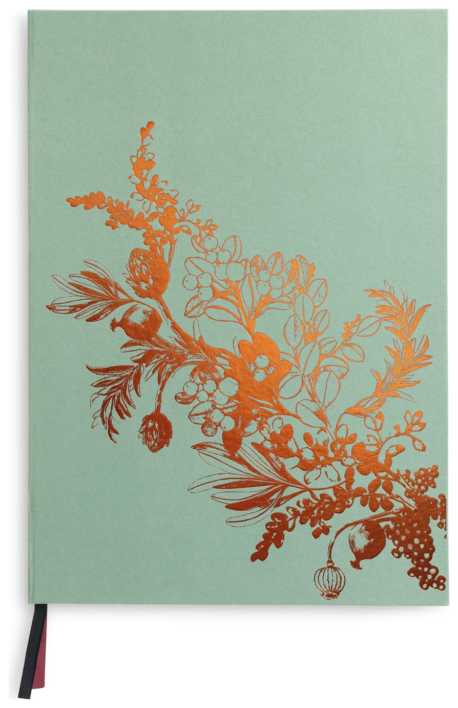 Habitat A4 120 Page Ruled Winter Bouquet Notebook