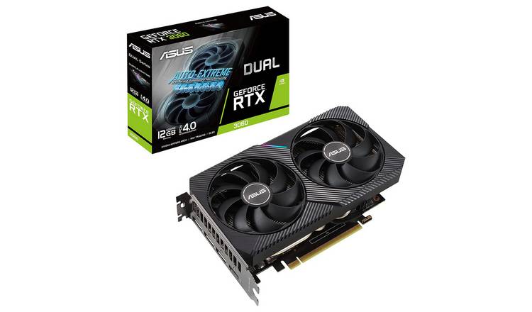 Buy ASUS Nvidia GeForce RTX 3060 Dual OC V2 12GB Graphics Card | Graphics  cards | Argos