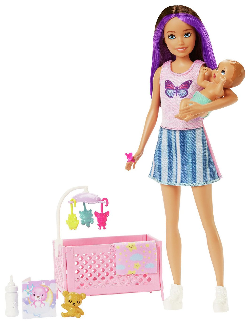 Barbie Skipper Sleepy Baby Playset and Dolls (3061730) | Argos Price ...