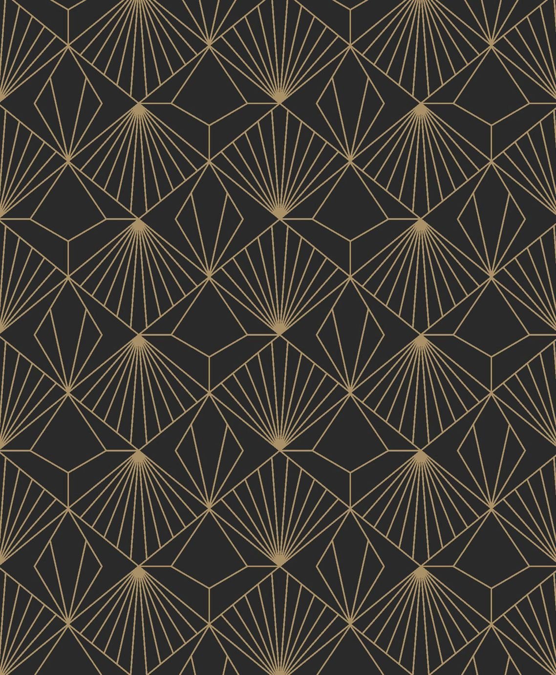 Sublime Diamond Black Geometric Wallpaper
