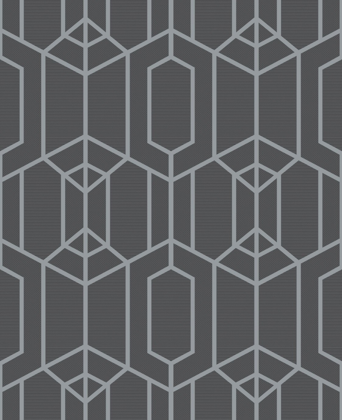 Superfresco Easy Albany Charcoal Geometric Wallpaper