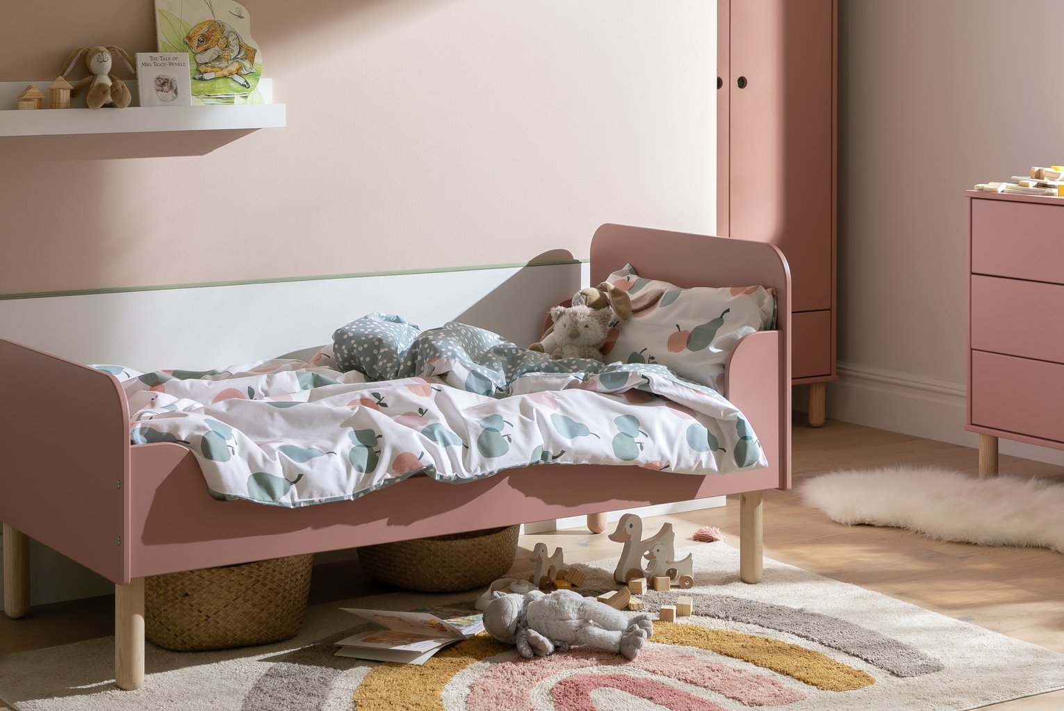 Habitat Eden Toddler Bed With Mattress - Pink