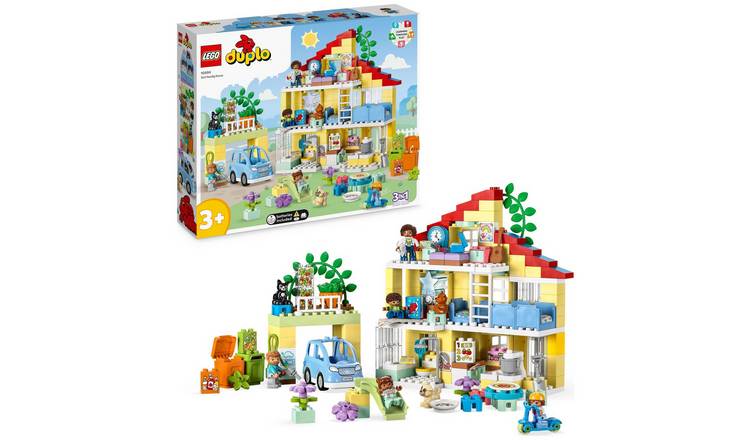 LEGO DUPLO 3in1 Family House Toy for Toddlers Aged 3+ 10994