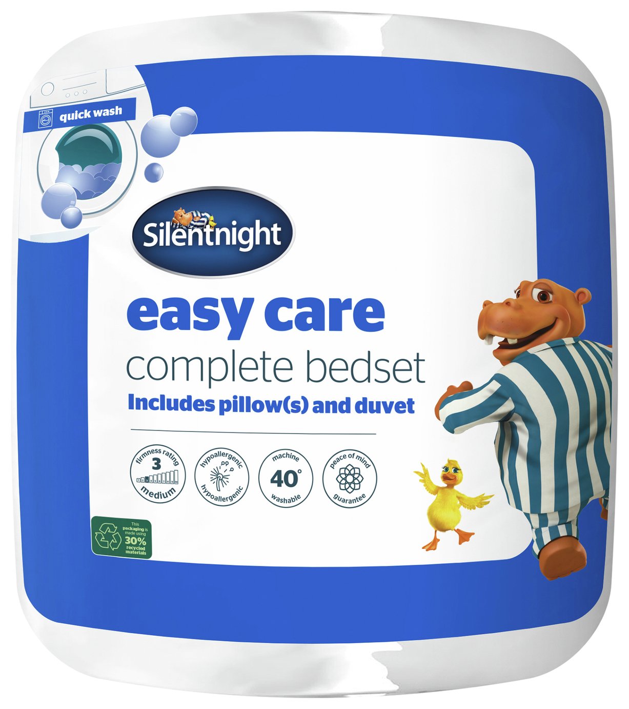 Silentnight Easy Care 10.5 Tog Duvet & 2 Pillows - Double