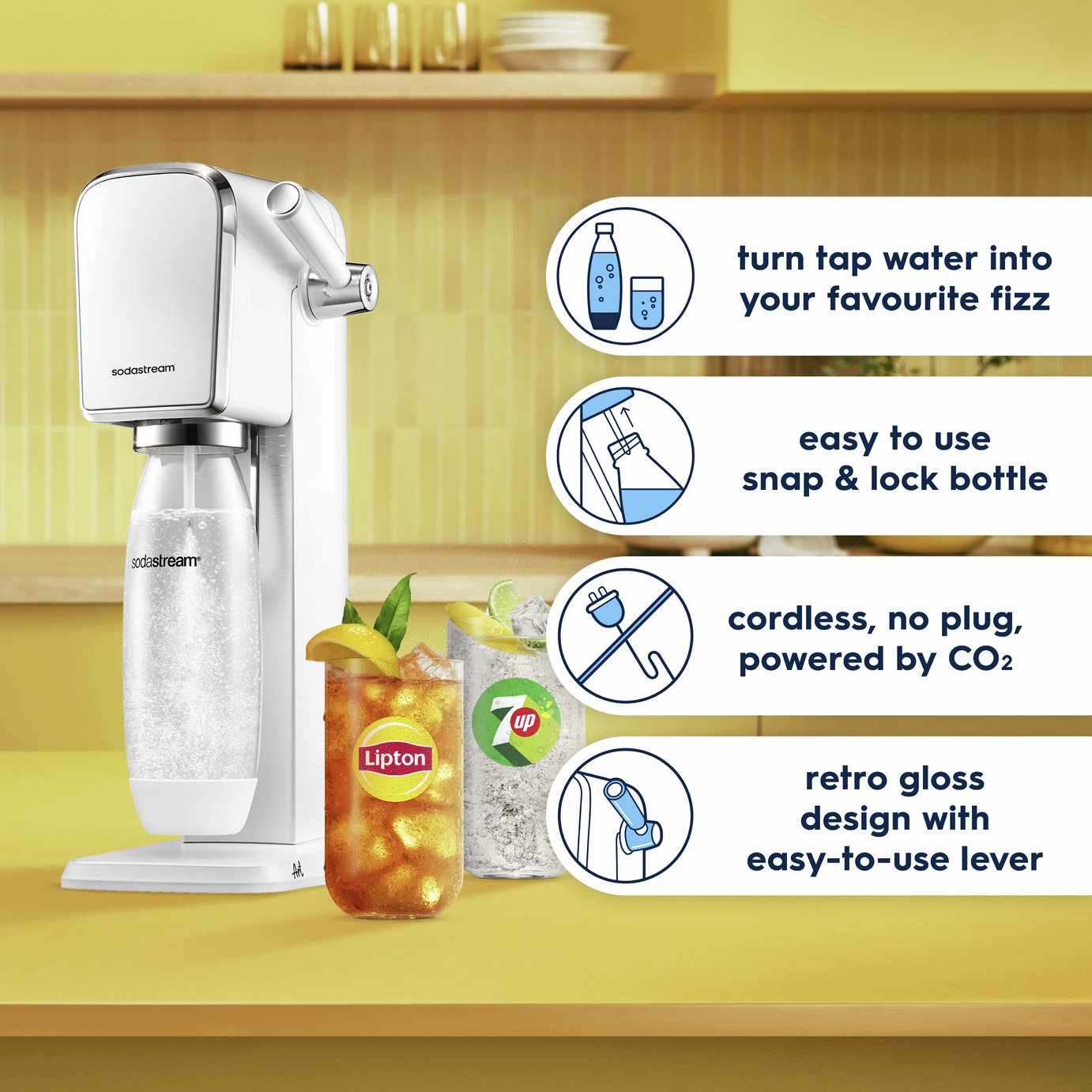 Buy SodaStream Art Sparkling Water Maker - White | Sodastream | Argos