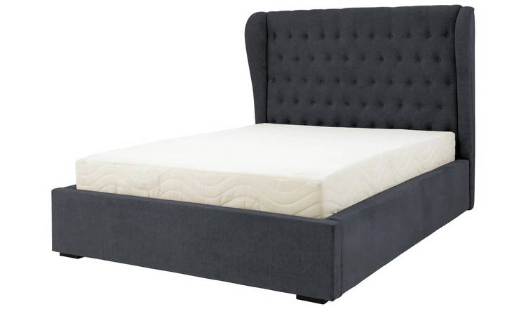 Buy GFW Dakota Ottoman Kingsize Fabric Bed Frame - Pewter | Bed frames ...
