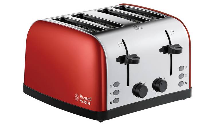 GZMR 4-Slice Red 1500-Watt Toaster at