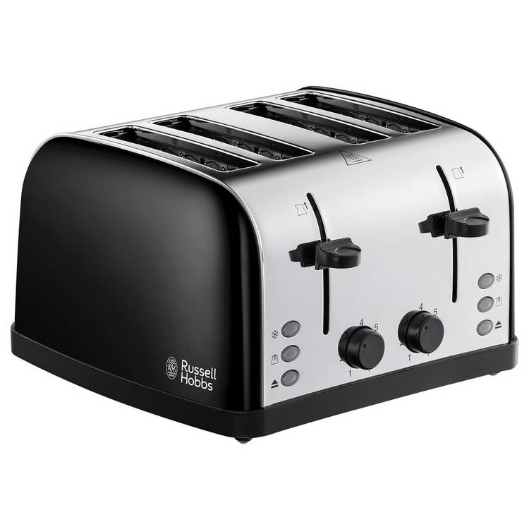 Russell Hobbs Worcester 4 Slice Black Toaster 28360 0