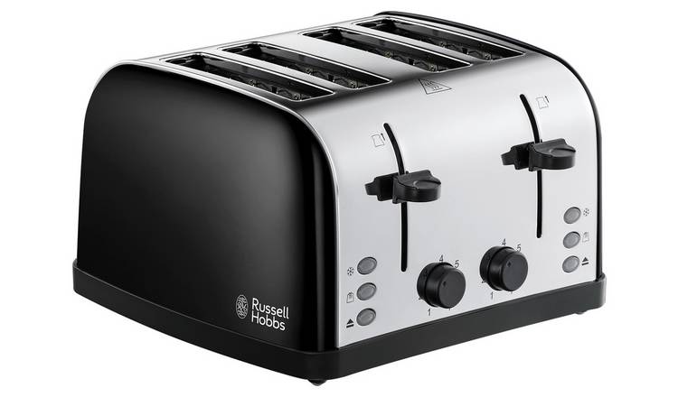 Russell Hobbs Worcester 4 Slice Black Toaster 28360