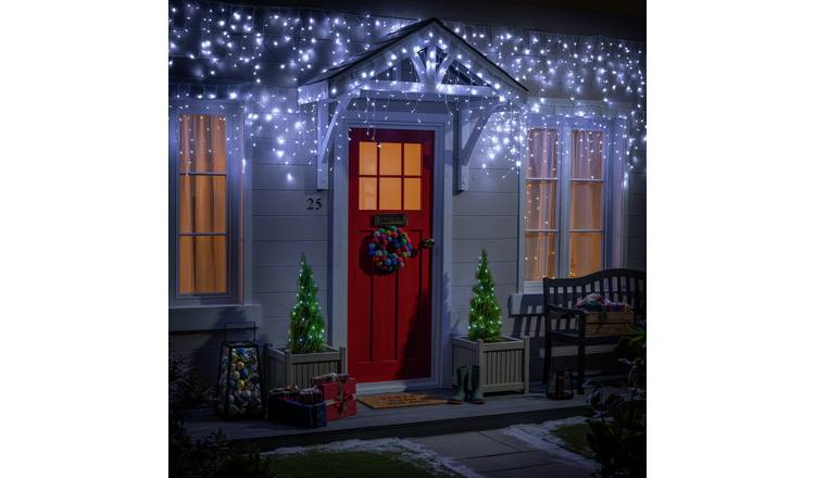 Habitat 720 White LED Christmas Icicle Lights