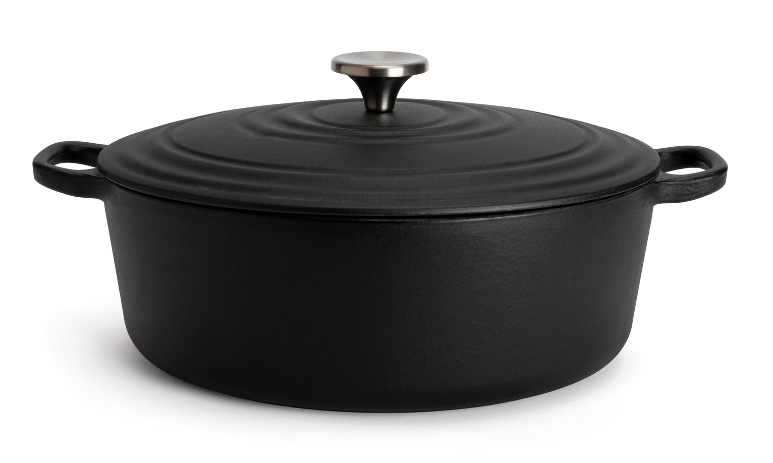 Habitat 3.3 Litre Cast Iron Casserole Dish - Black