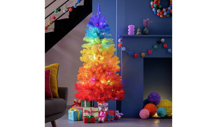 Buy Habitat 5ft Rainbow Christmas Tree Christmas trees Argos