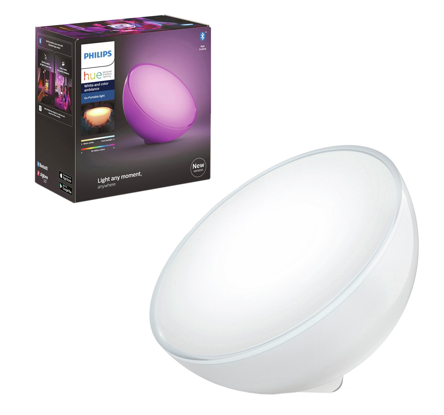 Philips Hue Go 2 Colour Portable Smart Light with Bluetooth