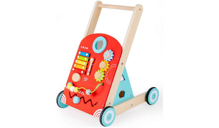 Wooden activity hot sale baby walker