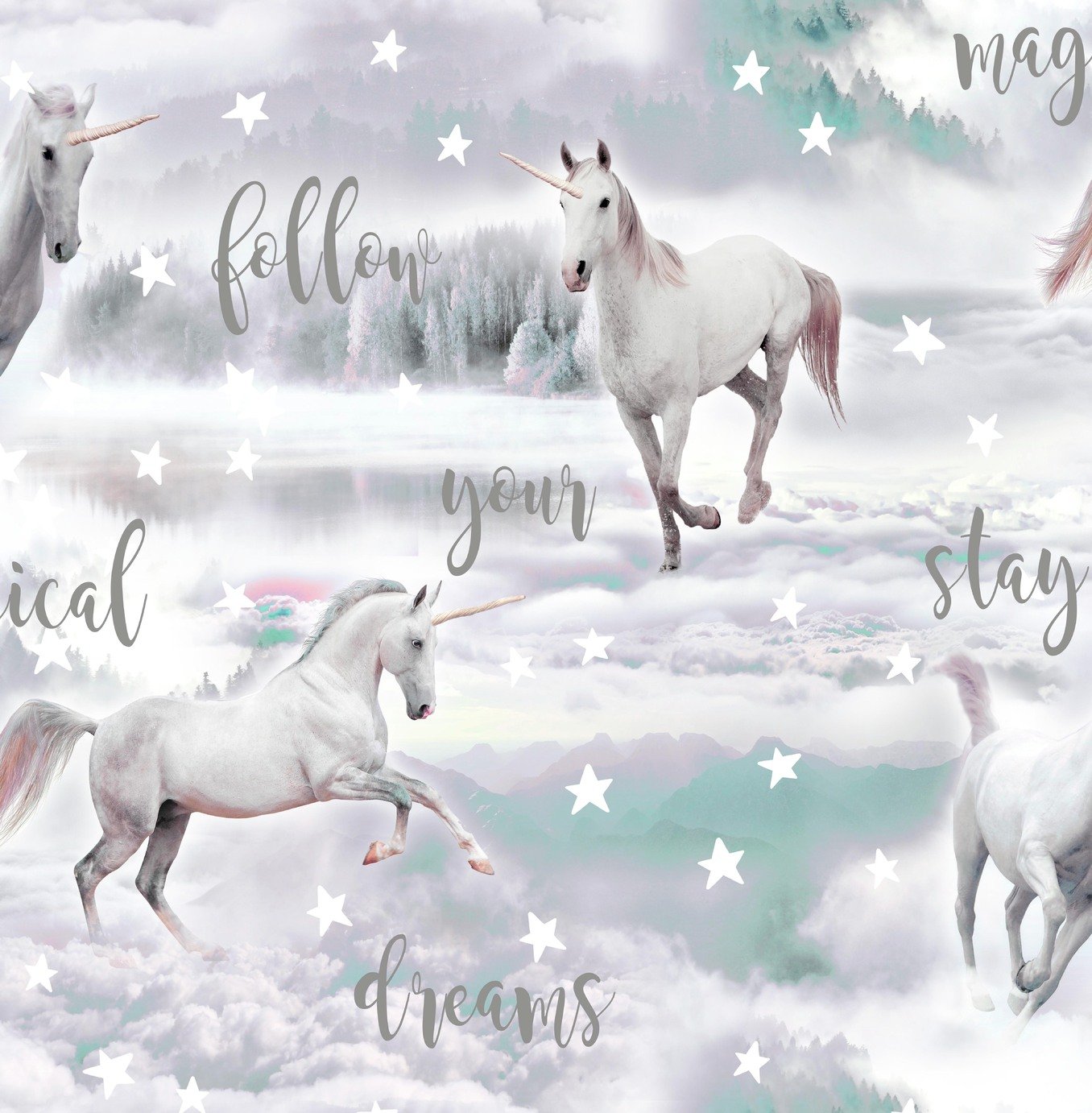 Fresco Unicorn Dreamland Wallpaper