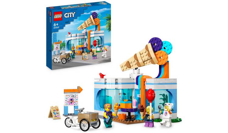 Buy LEGO City Ice Cream Shop Set with Toy Cart Bike 60363 LEGO Argos