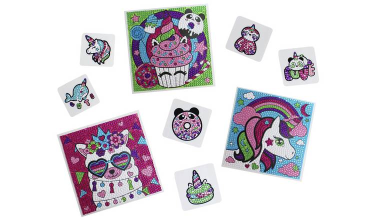 50 Kawaii Diamond Painting Stickers - Kids Diamond Painting Kits