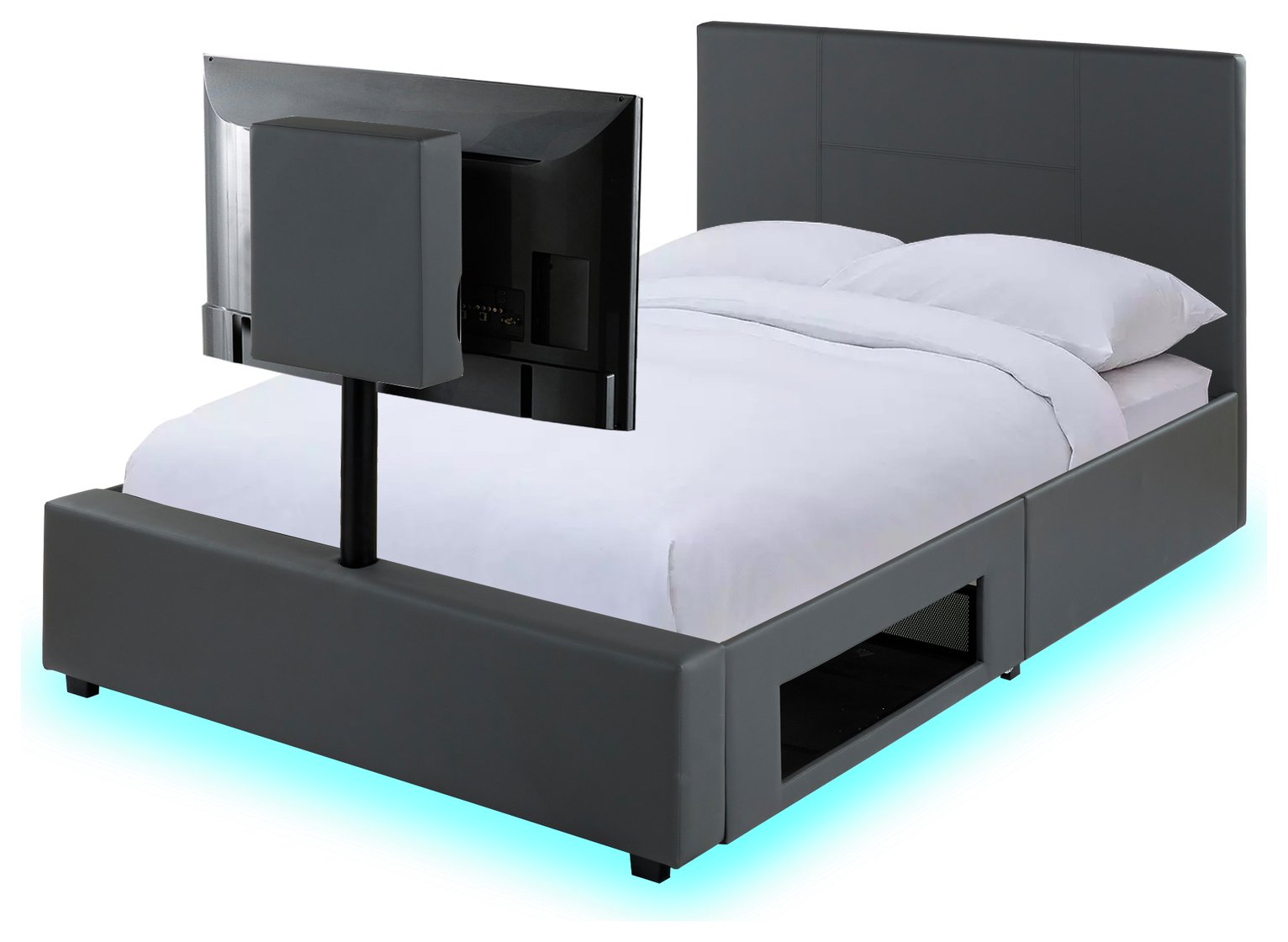 XR Living Ava Kingsize TV Bed Frame - Grey