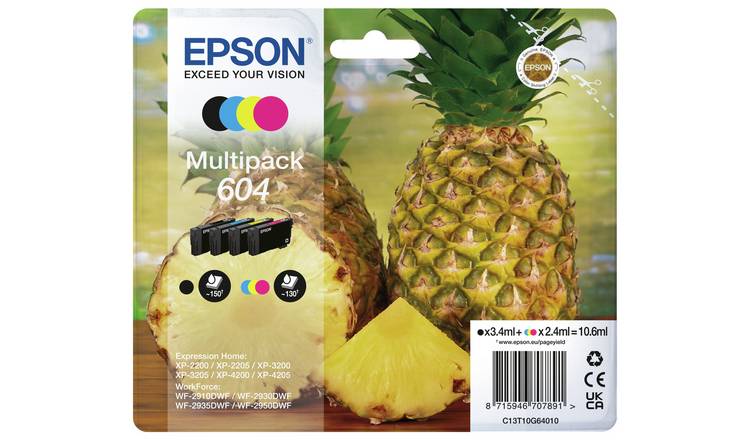 Epson 603XL Inc Cartridge Multipack - Cyan/Magenta/Yellow/Black