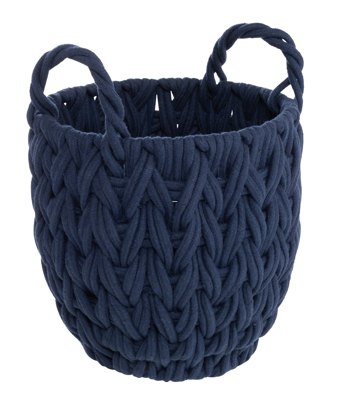 navy blue wicker baskets