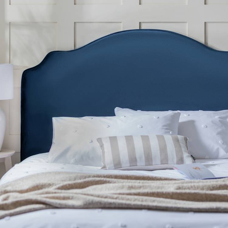 Habitat Sophia Velvet Double Headboard - Blue 0