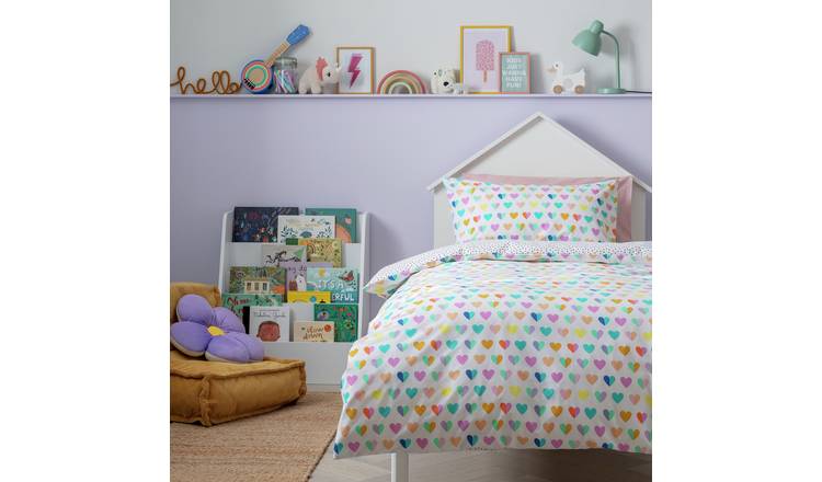 Habitat Happy Hearts White Kids Bedding Set - Toddler