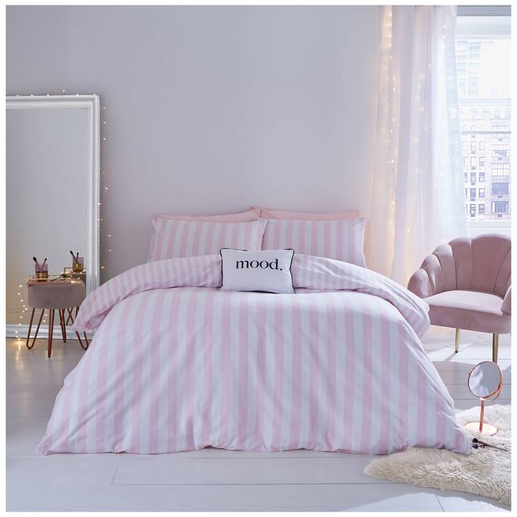Sassy B Stripe Tease Pink Bedding Set - Double 0
