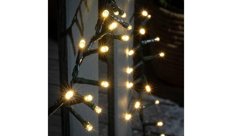 Buy Argos Home 480 Warm White LED Christmas Cluster Lights Christmas lights Argos