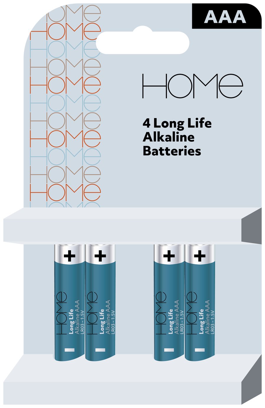 HOME AAA Alkaline Batteries - Pack of 4