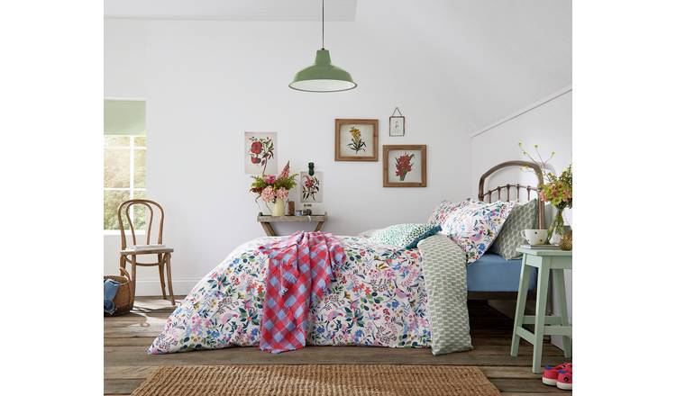 Buy Joules Cotton Pheasant Floral Green Bedding Set - Single