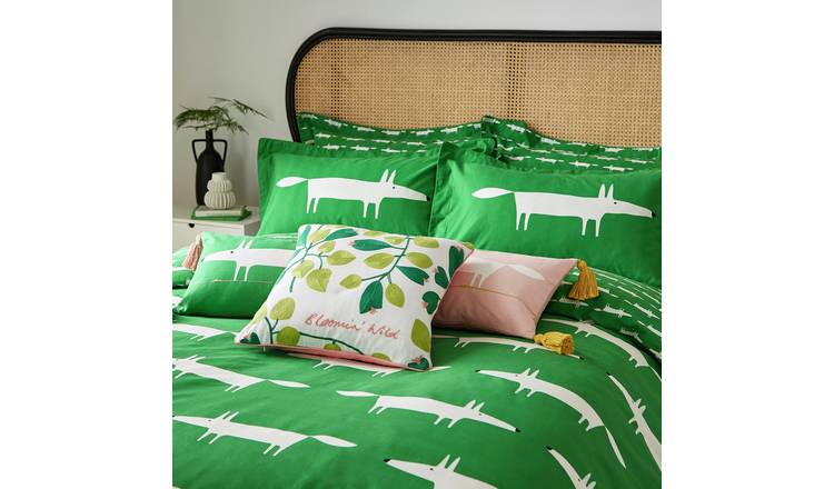 Scion Cotton Mr Fox Mint Green Bedding Set - Double