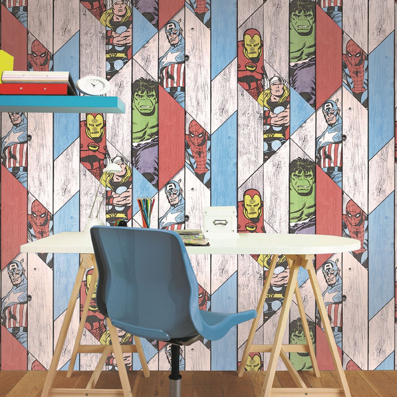 Marvel Wood Panel Wallpaper Review