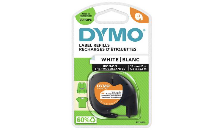 Dymo LetraTag Iron-on Label, Black-on-White