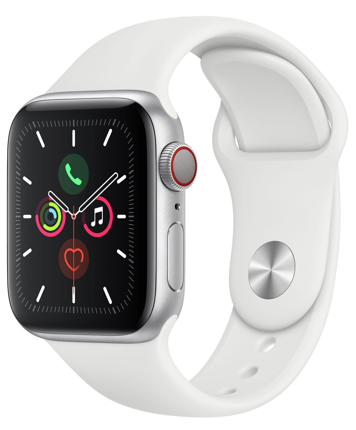 Apple Watch S5 Cellular 40mm Silver Alu/ White Band