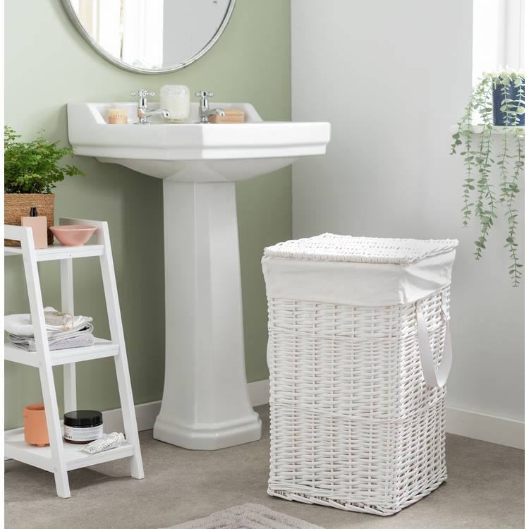 Argos Home Willow Laundry Basket - White 0