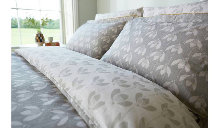 Buy Scion Cotton Snowdrop Flower Grey Bedding Set Single Argos